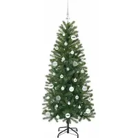 vidaXL Sapin de Noël artificiel avec 150 LED Vert 150 cm PE et PVC