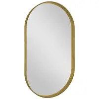 Sapho Miroir ovale AVONA avec cadre, 40 x 70 cm, doré mat