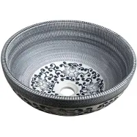Sapho PRIORI lavabo en céramique Ø 41 cm, dessin bleu