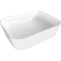 Hak BANERA SQUARE lavabo à poser marbre coulé, 50x36cm, blanc