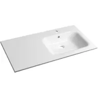 Sapho ARECA Lavabo en marbre coulé 101 x 51,5 cm, à droite, blanc