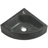 Sapho BLOK lavabo d'angle en pierre 30x30 cm, anthracite (2401-30)