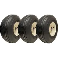 Parnells Jantes de tondeuse à gazon 15x6.00-6 multi-nervures Jante et capuchon P508 6 pliages Paliers 20mm (Ensemble de 3)