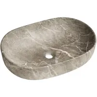 Sapho CALEO lavabo à poser,céramique 60x42cm, breccia marmor