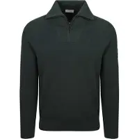 Suitable Pull Demi-Zip Tias Cooldry Knit Mousse Vert Vert foncé taille L