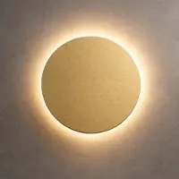 Braytron Applique murale design LED 12 W, ronde, dorée, éclairage indirect, IP65, 3-en-1, 3000-6500 K