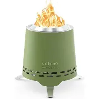 OEM Foyer d'extérieur miniature, portable et compact, avec support pour tablier et sac de transport, pour granulés de chauffage ou bois - barbecue sphérique vert