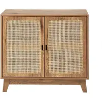 CALICOSY - Buffet 2 portes avec cannage en rotin L80 cm - ALIA