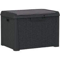 vidaXL Coffre de jardin avec coussin d'assise Anthracite 125 L PP