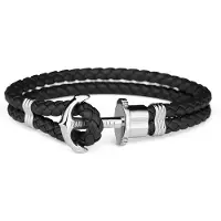 Paul Hewitt Bracelet - - PH-L-S-B-L - Noir - Acier inoxydable - Argent