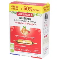 Super Diet Ginseng Gelée Royale Acérola Bio 30x15 ml Ampoule(S) Buvable(S)