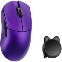 WLMouse Huan - Purple (Omron Optical) Wireless 8K Magnesium Mouse (Sans fil), Souris, Violet