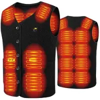 INF Gilet Chauffant avec Batterie 10000mAh - Vêtement Chauffant Électrique USB avec Thermostat Intelligent L