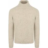 Suitable Pull Col Roulé Donnegal Tweed Laine Éco Beige taille XXL