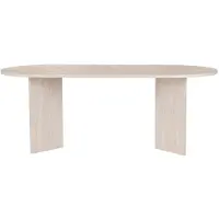 CALICOSY - Table de salle à manger avec plateau ovale L200 cm - CHARLIE