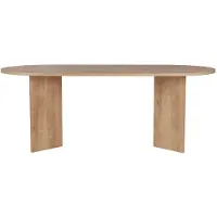 CALICOSY - Table de salle à manger avec plateau ovale L200 cm - CHARLIE