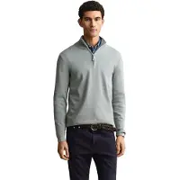 Gant Classic Half Zip Sweater Gris S Homme