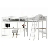 OKWISH Table basse laquée avec plateau relevable, LED contrôlable via application, 2 tiroirs – blanc