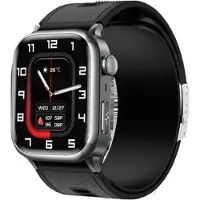 INF Smart Watch 2.06 inch AMOLED Full Touch Smartwatch BLE 5.3 IP67 530mAh Magnetic Charging NFC compatible Apple Samsung Huawei Le noir