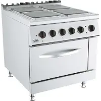 CombiSteel Cuisinière électrique Base 900 avec 4 brûleurs et four électrique