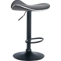 CLP Chaise de bar Shanghai - base noire - Gris
