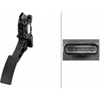 Hella Capteur de position de pédale d'accélérateur boîte automatique 6 pôles pour e.a. MB GLA