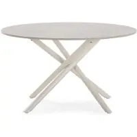 CALICOSY - Table basse ronde effet travertin D80 cm - YSIA