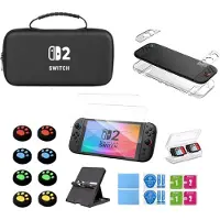 INF Ensemble de sacoche de protection pour console et accessoires Switch2