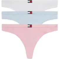 Tommy Hilfiger Underwear String 'Heritage' bleu marine / bleu ciel / rose clair / blanc cassé