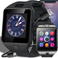 Retoo Smartwatch 45mm Smartwatch DZ-09 Montre-bracelet Ecran tactile SIM Calling via Bluetooth Cadeau Android iOS Hommes Femmes Noir