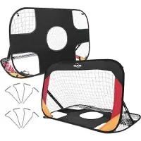 OEM Buts de football pop-up - set de 2 aux couleurs nationales allemandes - but de football pour le jardin - enfants - idéal pour l'entraînement - jeux