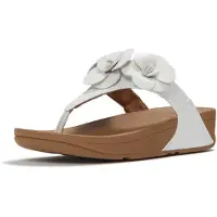 FitFlop Lulu Flower Toe Post Sandals Marron,Blanc EU 38 Femme