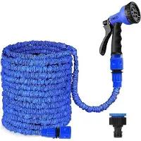 OEM Tuyau d'arrosage - Tuyau d'eau flexible extensible pour la maison, la pelouse, la voiture - 8 fonctions gicleur professionnel - 457 m bleu