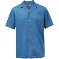 Salsa Jeans 21010843 Short Sleeve Shirt Bleu L Homme