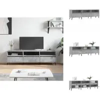 vidaXL Armoire TV gris béton 150x30x44,5 cm Bois composite - Meuble TV