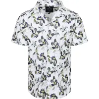 Desoto Chemise Manches Courtes Festival Blanche Vert Blanc taille S