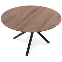 CALICOSY - Table à manger ronde avec pieds en métal D120 cm - MAYA