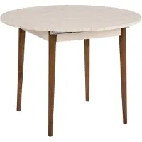 CALICOSY - Table à manger ronde extensible de 100 à 131 cm - KLARA