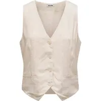 Salsa Jeans 21012083 Linen Waistcoat Beige L Femme