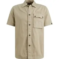 PME Legend Chemise 'Shirt with short sleeves and garment-dye wash' vert clair