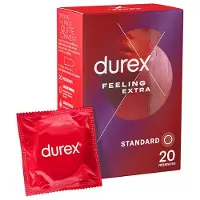Durex Préservatifs Feeling Extra - 20 Préservatifs Fins et Extra Lubifiés 20 pc(s) Préservatif(S)