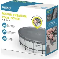 Bestway Bâche d'hivernage Premium Ø 493 cm, grise, ronde