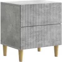 vidaXL Cabinet de chevet avec tiroir Gris béton 43 x 34,5 x 48 cm