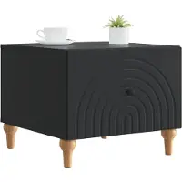 vidaXL Table basse à tiroirs, noire, 49 x 50 x 40 cm, aggloméré