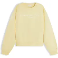 Tommy Hilfiger Sweat-shirt 'Logo Relaxed' jaune / blanc