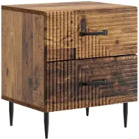 vidaXL Cabinet de chevet avec tiroir Bois ancien 43 x 34,5 x 47,5 cm