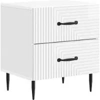 vidaXL Cabinet de chevet Blanc brillant 43 x 34,5 x 47,5 cm