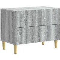 vidaXL Cabinet de chevet avec tiroir Sonoma gris 62 x 34,5 x 48 cm