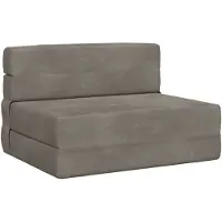 vidaXL Canapé-lit pliable , gris clair, 190 x 100 x 15 cm, velours