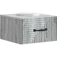 vidaXL Cabinet de chevet mural Sonoma gris 34,5 x 33 x 20 cm